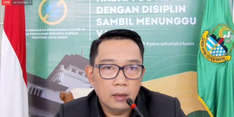 Gubernur Jawa Barat Ridwan Kamil saat membuka Muswil LDII Jabar secara daring, Kamis (24/12) di Bandung. Dok. KIM DPW LDII Jabar