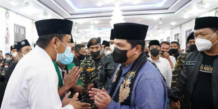 DPD LDII Jember mengikuti gelaran ormas Sholawat Kebangsaan yang dibuka Menteri BUMN Erick Thohir. Foto: Kiriman Daerah.