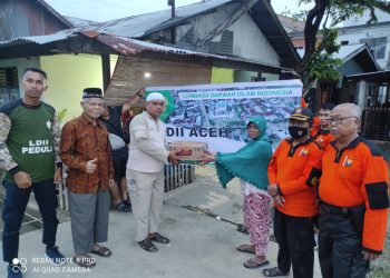 Curah Hujan Tinggi Landa Aceh, LDII Kirim Sembako Pada Korban Banjir