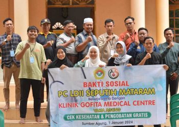 PC LDII Seputih Mataram Gelar Pengajian Akhir Tahun dan Pengobatan Gratis