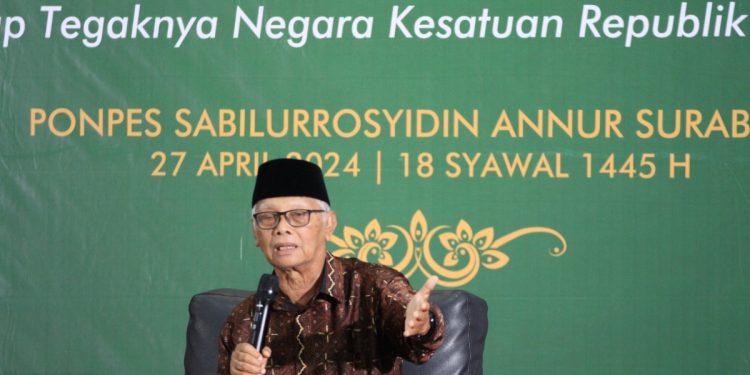 Ketua Umum MUI KH Muhammad Anwar Iskandar menghadiri acara “Silaturahim Syawal dan Tausyiah Kebangsaan” yang dihelat DPW LDII Jawa Timur. Foto: LINES.