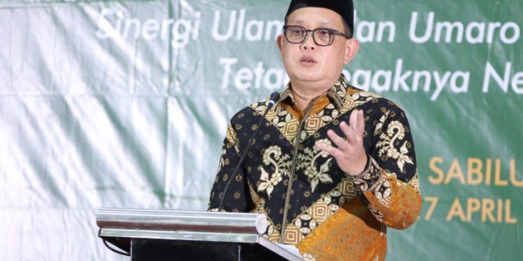 PJ Gubernur Jawa Timur, Adhy Karyono, menyampaikan apresiasi dan rasa syukur atas pencapaian serta kerja sama yang telah terjalin. Foto: LINES.