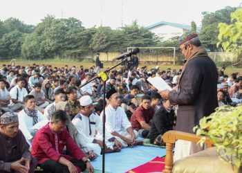 Ratusan Warga LDII Cikarang Selatan Ramaikan Salat Idul Adha di Lapangan Desa Sukadami
