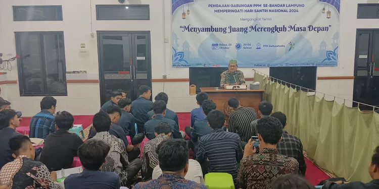 Memperingati Hari Santri 2024, DPD LDII Kota Bandar Lampung mengadakan pengajian umum di Masjid PPM Baitusshodiq, pada Selasa (22/10). Foto: LINES