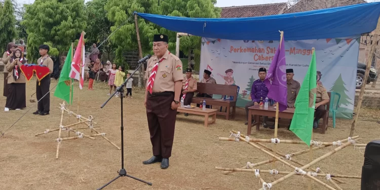 Sako SPN Cabang Lampung Selatan mengikuti “Perkemahan Sabtu-Minggu Caberawit” di lapangan Yayasan Nurul Huda, Serbajadi, Natar, Lampung Selatan. Foto: LINES