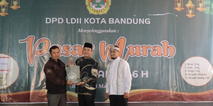 DPD LDII Kota Bandung menggelar Pasar Murah Ramadan di Sekretariat DPD LDII Kota Bandung pada Sabtu (8/3). Foto: LINES.