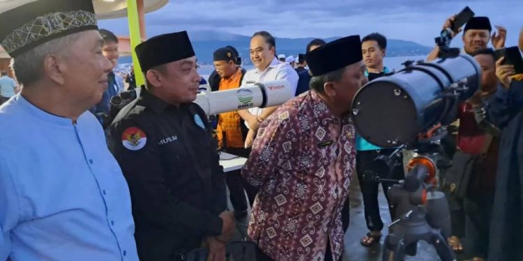 Kantor Wilayah Kementerian Agama Provinsi Sulawesi Utara menggelar kegiatan rukyatul hilal penentuan awal bulan Ramadan. Foto: LINES.