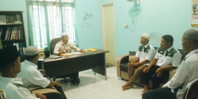 PC LDII Kecamatan Kampar Kiri Tengah audiensi dengan Kantor Urusan Agama (KUA) Kampar Kiri Tengah, Kampar, Riau. Foto: LINES.