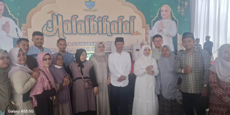 Pemerintah Kota Cirebon menggelar acara halal bihalal sekaligus syukuran pelantikan Wali Kota dan Wakil Wali Kota Cirebon yang juga dihadiri LDII Cirebon. Foto: LINES.