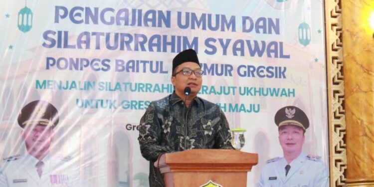 Wakil Bupati (Wabup) Gresik Asluchul Alif mengajak warga LDII mendukung visi dan misi menjadikan Gresik maju dan sejahtera. Foto: LINES.