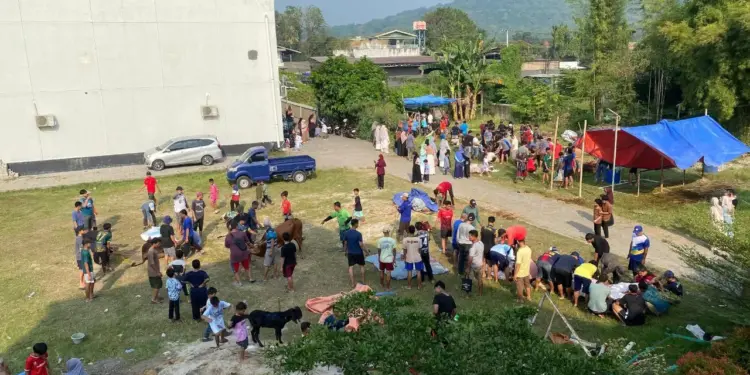 Dewan Pimpinan Wilayah (DPW) LDII Provinsi Banten pada Hari Raya Idul Adha 1446 H serentak melaksanakan penyembelihan hewan kurban di setiap halaman masjid atau majelis taklim. Foto: LINES