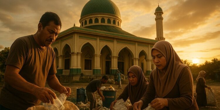 Ilustrasi Pengelolaan Sampah Berbasis Masjid (PPSBM).