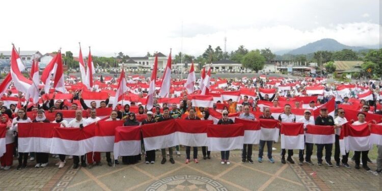Pemerintah Kota Kotamobagu menggelar launching “Semarak HUT ke-80 Republik Indonesia”. Foto: LINES.