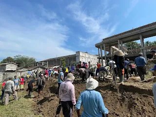 Warga LDII Sawangan Gotong Royong Bangun Masjid Sabillul Muttaqin