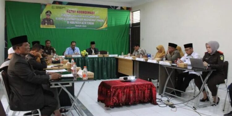 DPD LDII Aceh Tengah menghadiri undangan “Rapat Koordinasi Aliran Kepercayaan dan Aliran Keagamaan dalam Masyarakat (Rakor Pakem) Tahun 2025”. Foto: LINES