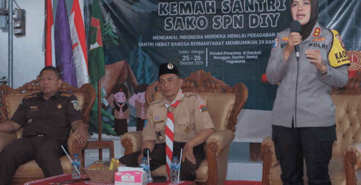 Satuan Komunitas Sekawan Persada Nusantara (SAKO SPN) Daerah Istimewa Yogyakarta (DIY) menggelar Kemah Santri di Pondok Pesantren Al Barokah, Kranggan, Sanden, Bantul, pada 25–26 Oktober. Foto: LINES