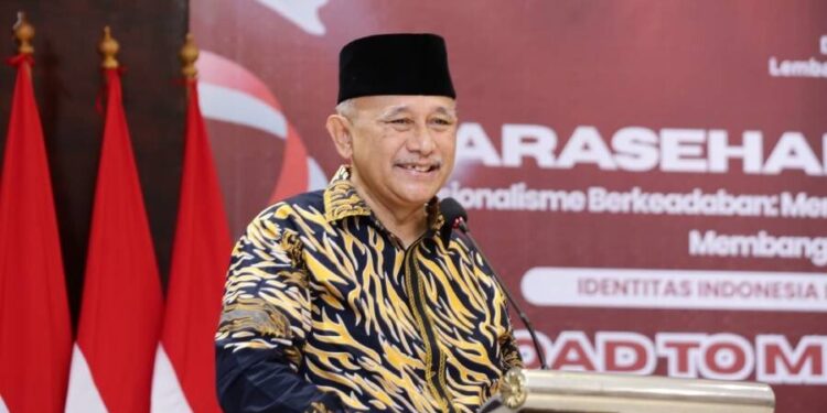 Ketua Umum DPP LDII, KH Chriswanto Santoso saat pembukaan Sarasehan Kebangsaan LDII "Road to Munas X". Foto: LINES.