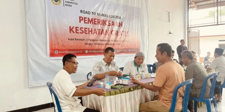Menyambut Musyawarah Nasional (Munas) LDII yang direncanakan berlangsung pada April 2026, DPD LDII Kabupaten Paser menggelar pemeriksaan kesehatan gratis. Foto: LINES