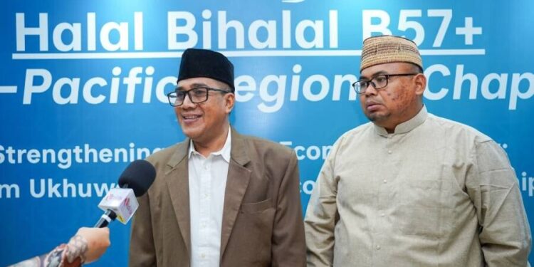 Perwakilan pengurus DPP LDII menghadiri Forum B57+ Halal Bihalal di Masjid Istiqlal, Jakarta. Foto: LINES.